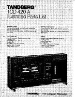 Tandberg TCD-420-A - Service Manual